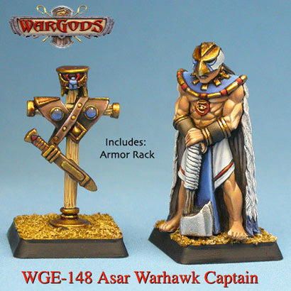 WarGods of Aegyptus Asar Warhawk Captain With Armor Rack