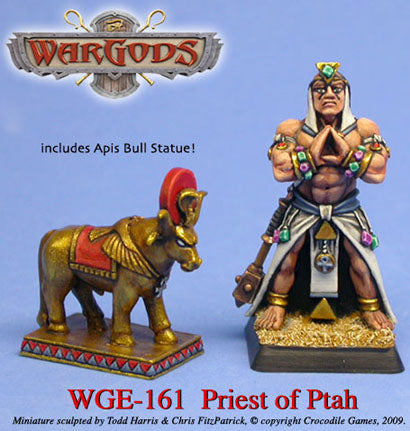 WarGods of Aegyptus Priest Of Ptan, With Apis Bull Statue