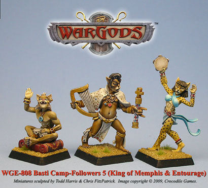 WarGods of Aegyptus Basti Camp-Followers 5: King Of Memphis & Entourage Pack