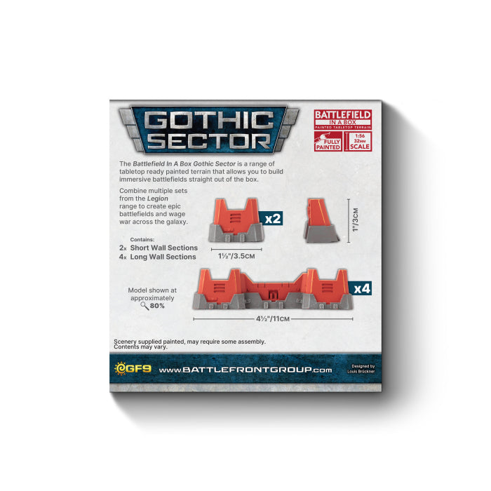 Gothic Sector Legion Defensive Walls (Red)