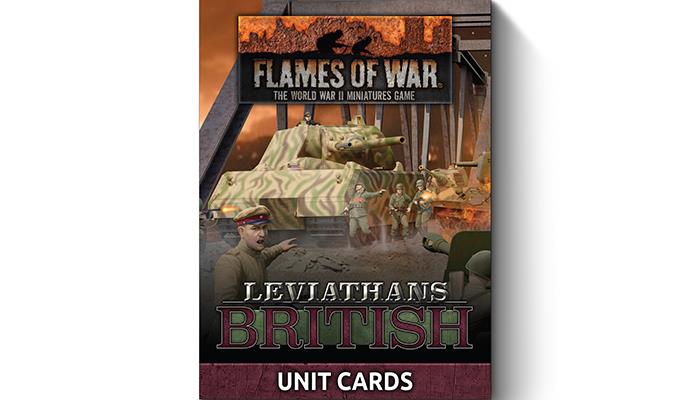 Late War Leviathans British Unit Cards