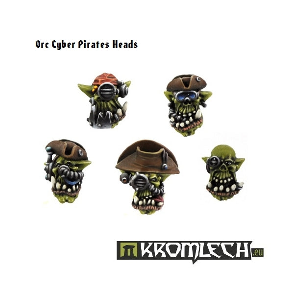 Kromlech Orc Cyber Pirates Heads