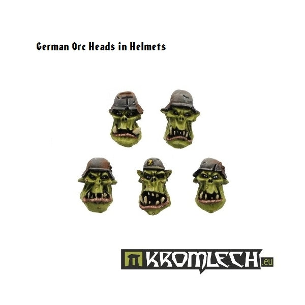 Kromlech German Orc Head With Helmets (10)