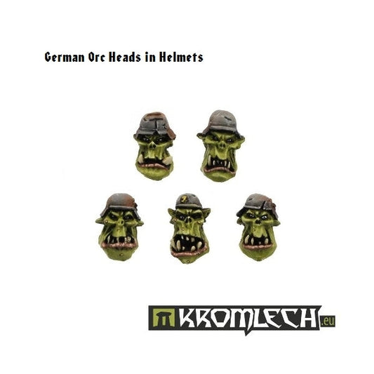 Kromlech German Orc Head With Helmets (10)