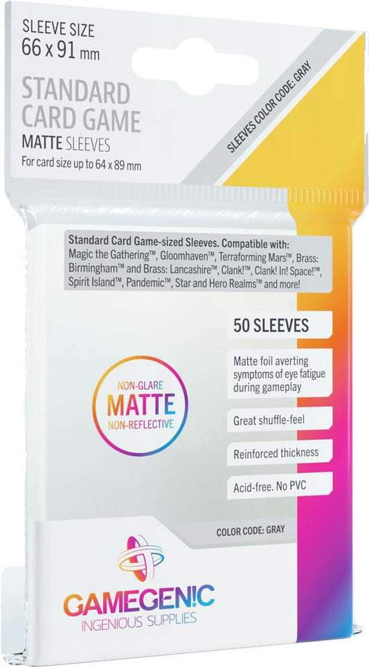 Matte Sleeves: Standard Card Game (66 x 91mm)