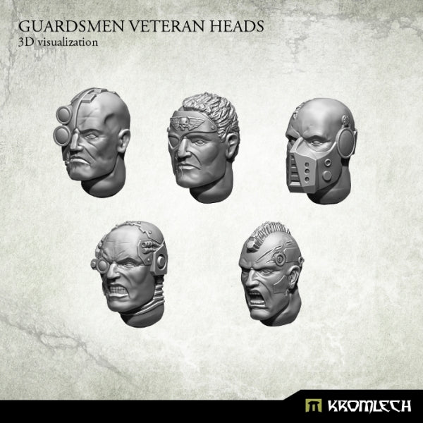 Kromlech Guardsmen Veteran Heads (10)