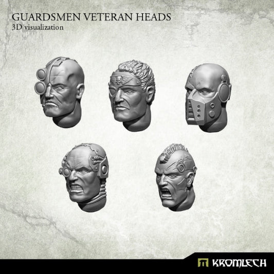 Kromlech Guardsmen Veteran Heads (10)