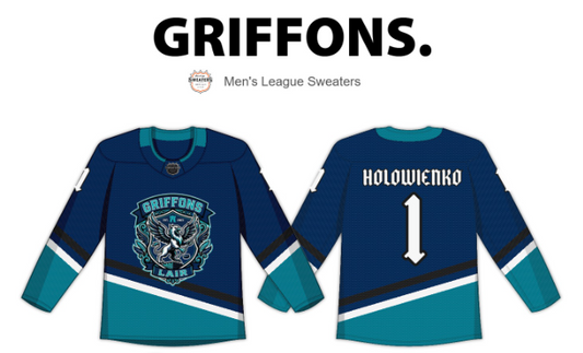 Griffons Lair Hockey Jersey - Style 1 Embroidered