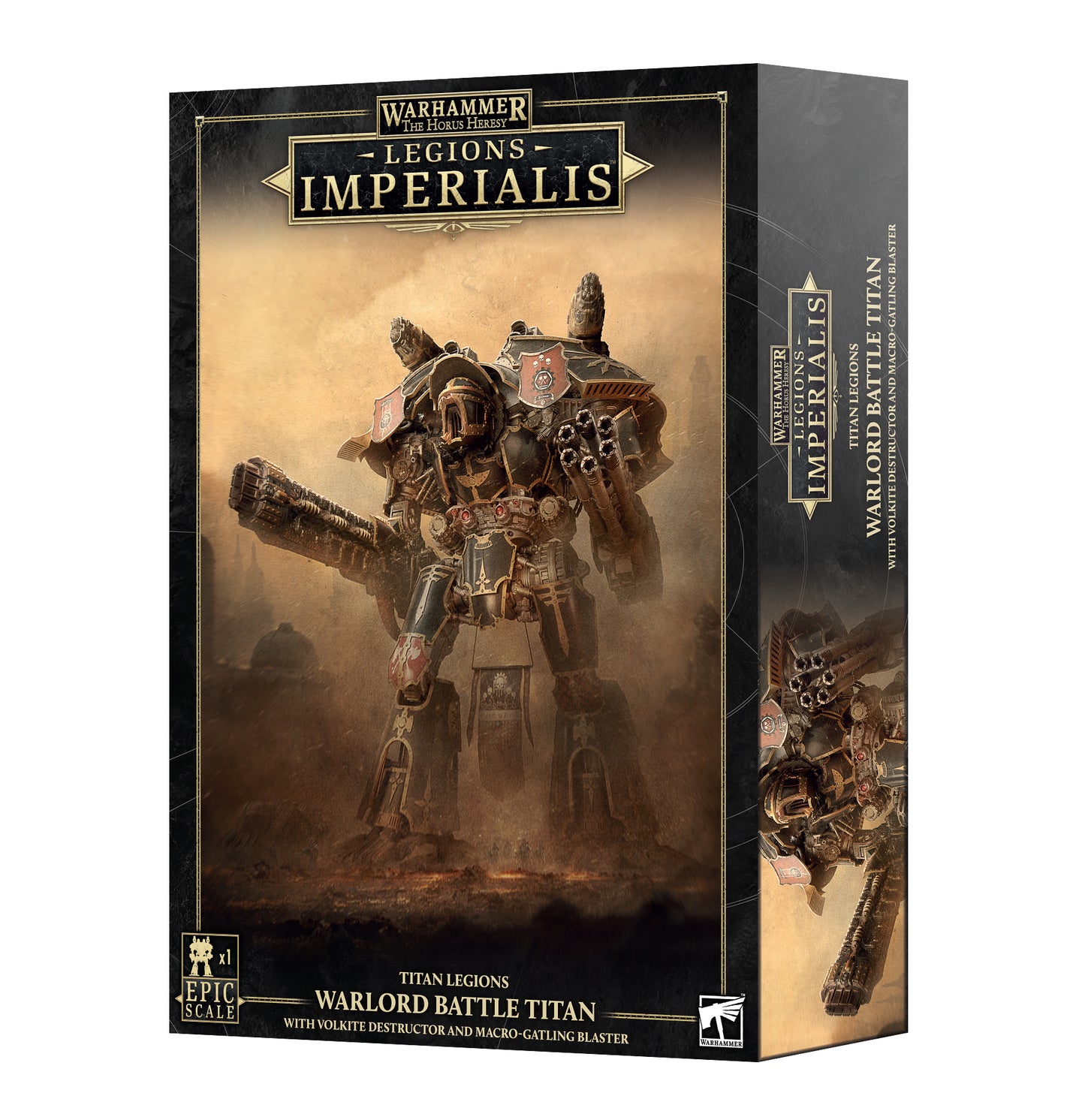 HH Legions Imperialis Warlord Titan with Volkite & Macro Gat