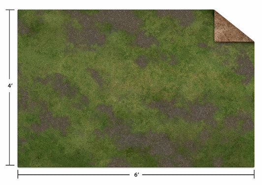 Monster Game Mat: Broken Grassland/ Desert Scrubland 4x6