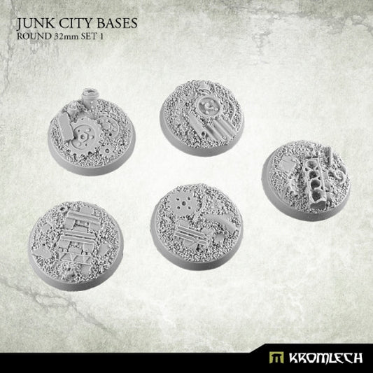 Kromlech Junk City Bases Round 32mm Set