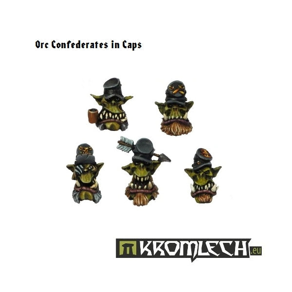 Kromlech Orc Confederates Heads In Caps (10)