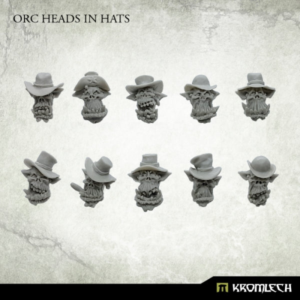 Kromlech Orc Heads In Hats (10)