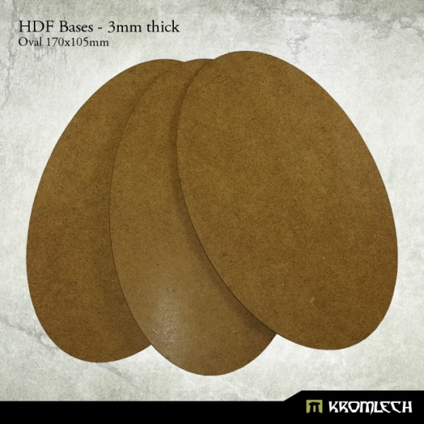 Kromlech HDF Bases 3mm Thick, Oval