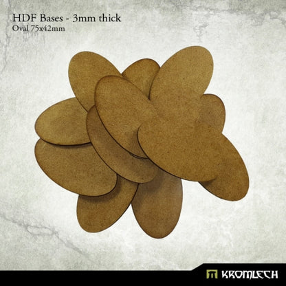 Kromlech HDF Bases 3mm Thick, Oval