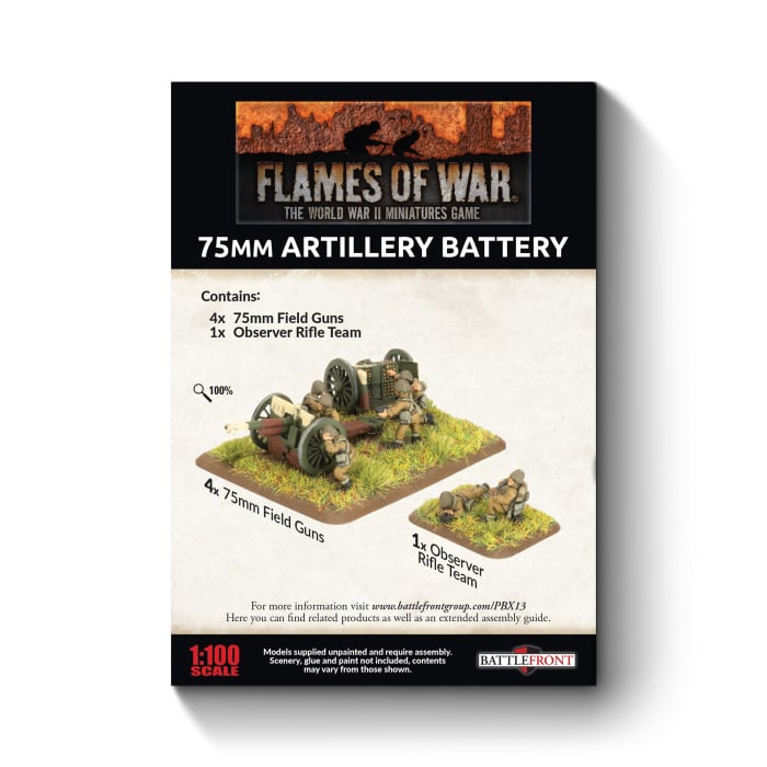 FOW Polish 75mm Artillery Battery