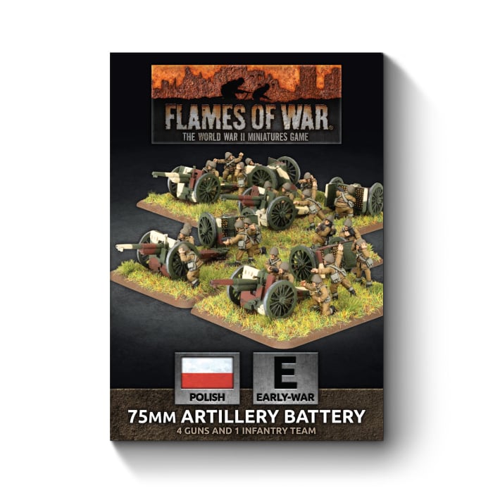 FOW Polish 75mm Artillery Battery