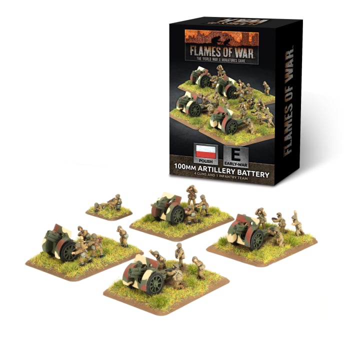 FOW Polish 100mm Artillery Battery