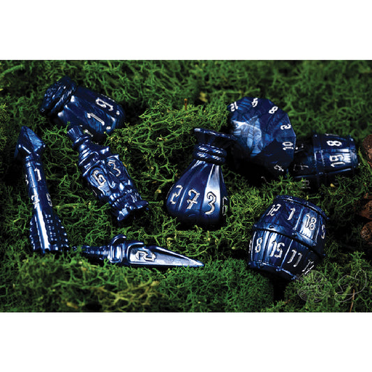 Polyhero Rogue 8 Dice Set Midnight Blue