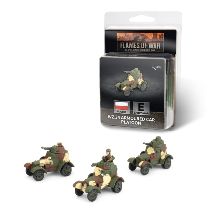 FOW Polish Wz.34 Armoured Car Platoon