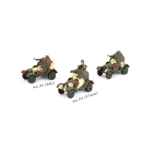 FOW Polish Wz.34 Armoured Car Platoon