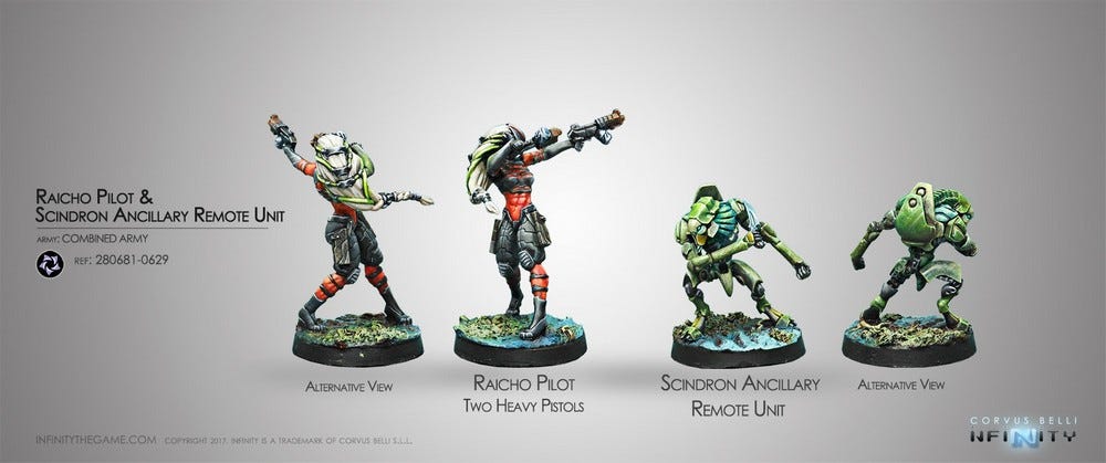 Combined Army Raicho Pilot & Scindron Ancillary Remote Unit (Combined Army TAG Pilots Set)