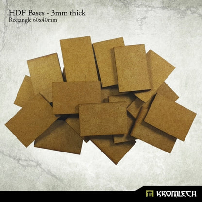 Kromlech HDF Bases 3mm Thick, Rectangle