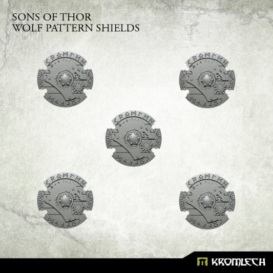 Kromlech Sons Of Thor: Wolf Pattern Shields (5)