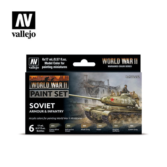 WWII Armour & Infantry Paint Set  (6)