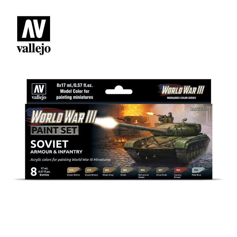 WWIII  Armour & Infantry Paint Sets (8)