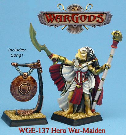 WarGods of Aegyptus Heru War-Maiden With Gong