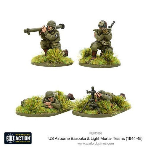Bolt Action US Army Airborne Bazooka & Light Mortar Team