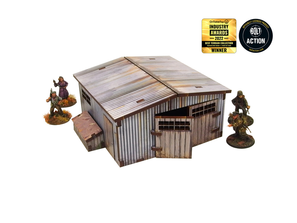 WW2 Normandy Large Tin Shed