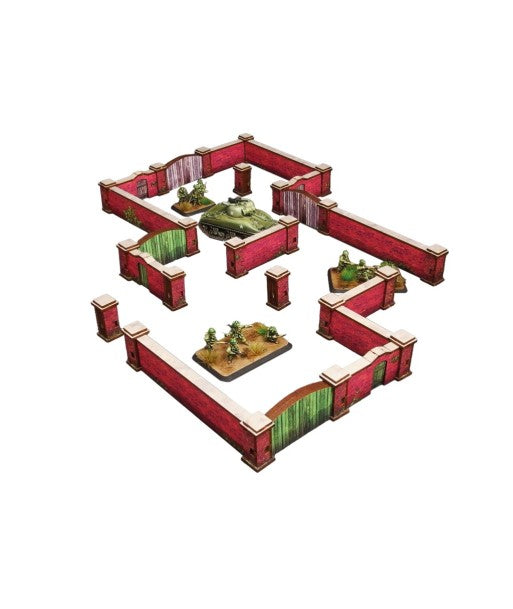 WW2 Normandy Brick Wall w. Gate (15mm)