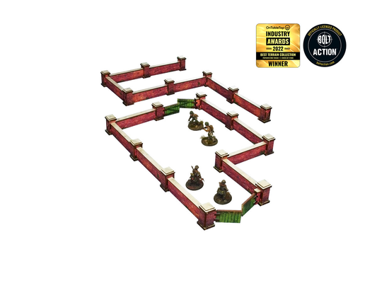 WW2 Normandy Wall w/ Gate (Low)